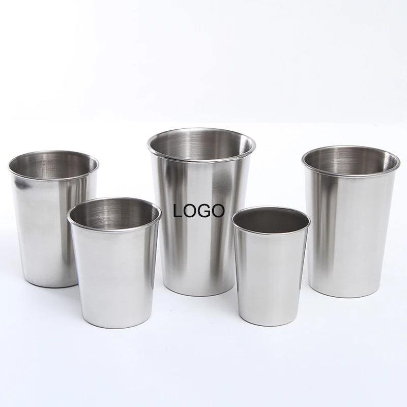 Top Seller 16oz Custom Logo 500ml Beer Cup Travel Coffee 12oz 304 Stainless Steel Pint Cup Stackable