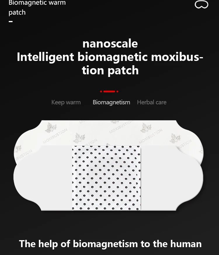Hot Sell Bio Magnetic Warm Chinese Herbal Moxibustion Self Heating Pain Relief Warm Moxibustion Heat Patch