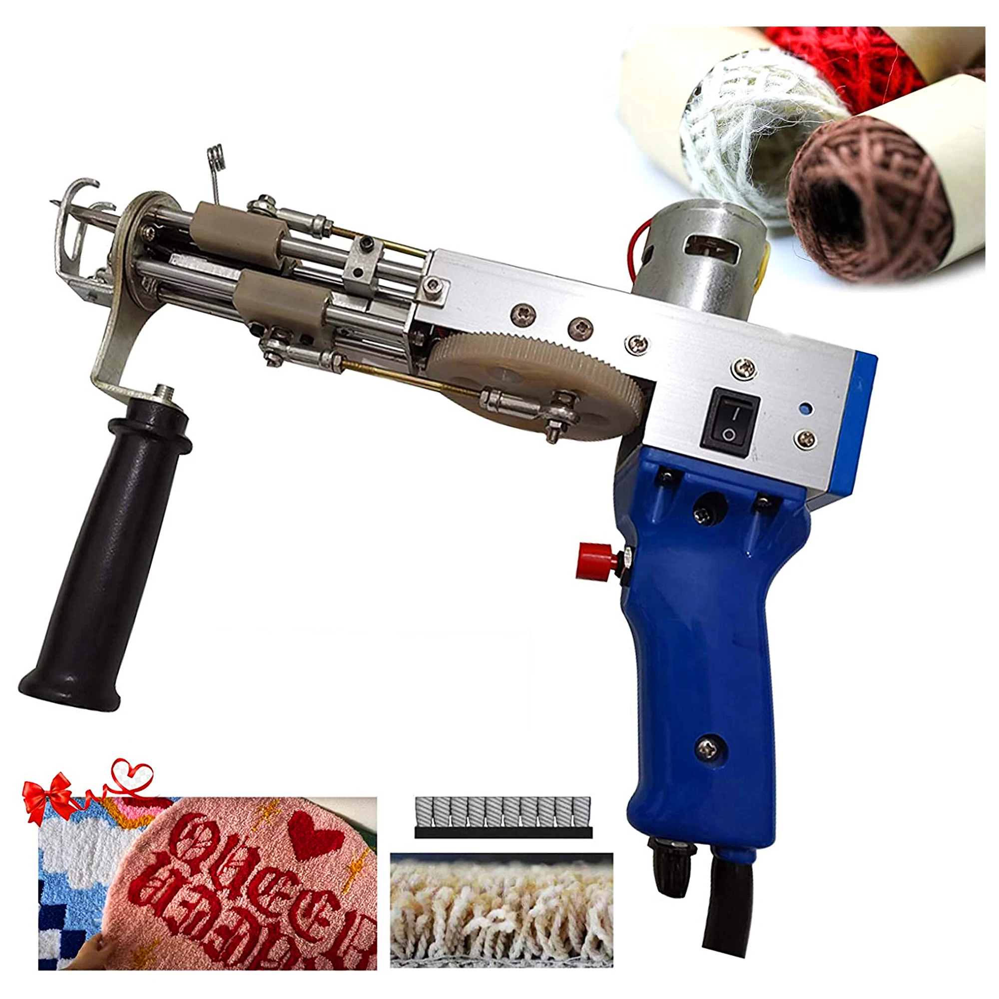
Electric Carpet Tufting Gun Loop Pile Type Carpet Weaving Machine Rug Making Tools Flocking Handheld Knitting 