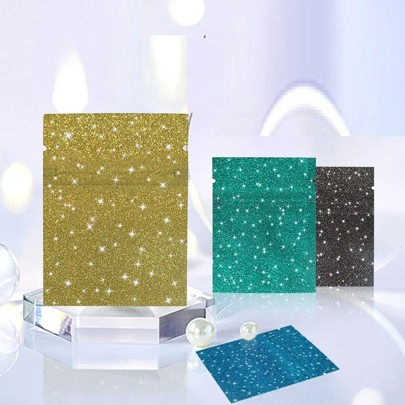 Color Aluminum Foil Facial Mask Composite Ziplock BagS Snack Candy Packaging BagS Jewelry Jewelry Aluminum Film Small Bag