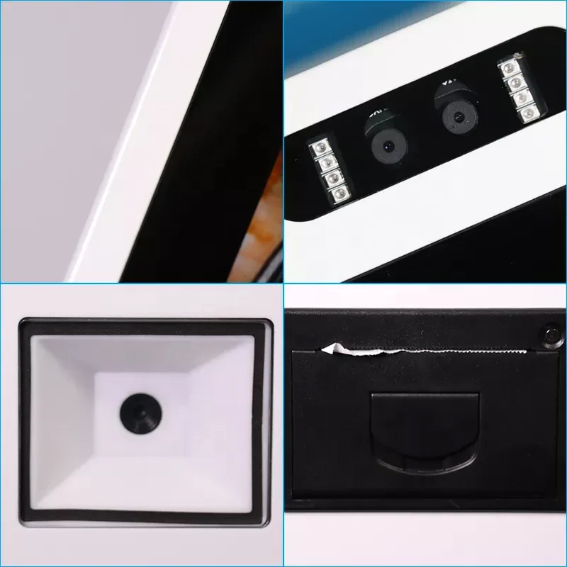 32 Inch Self Checkout Service Kiosk Machine Touch Screen Interactive Touch Ordering Kiosk With Payment Qr Code Scanner Terminal