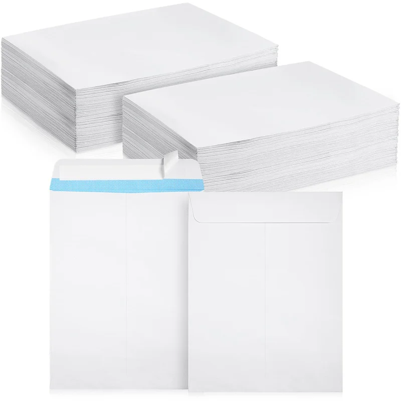 Custom Document Envelopes Self Stick Catalog Mailing Flap Booklet Envelope White Security Catalog Envelopes