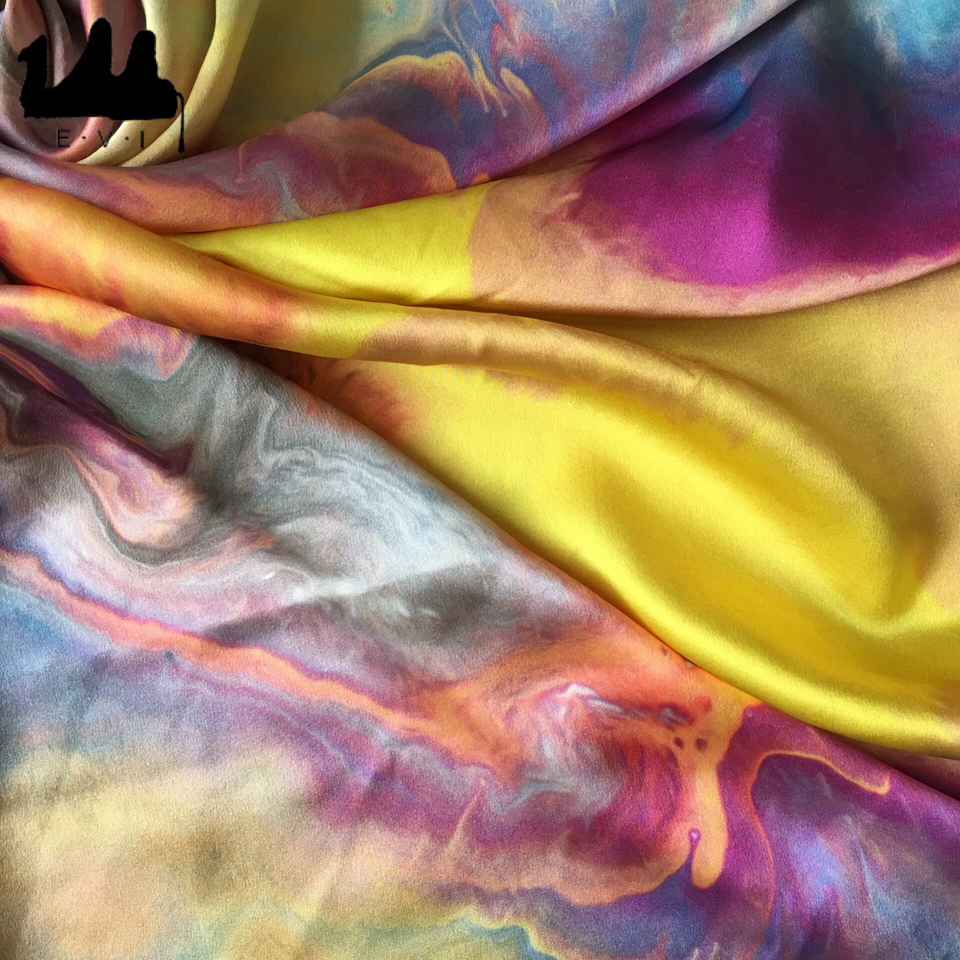 100%  digital printed silk fabric