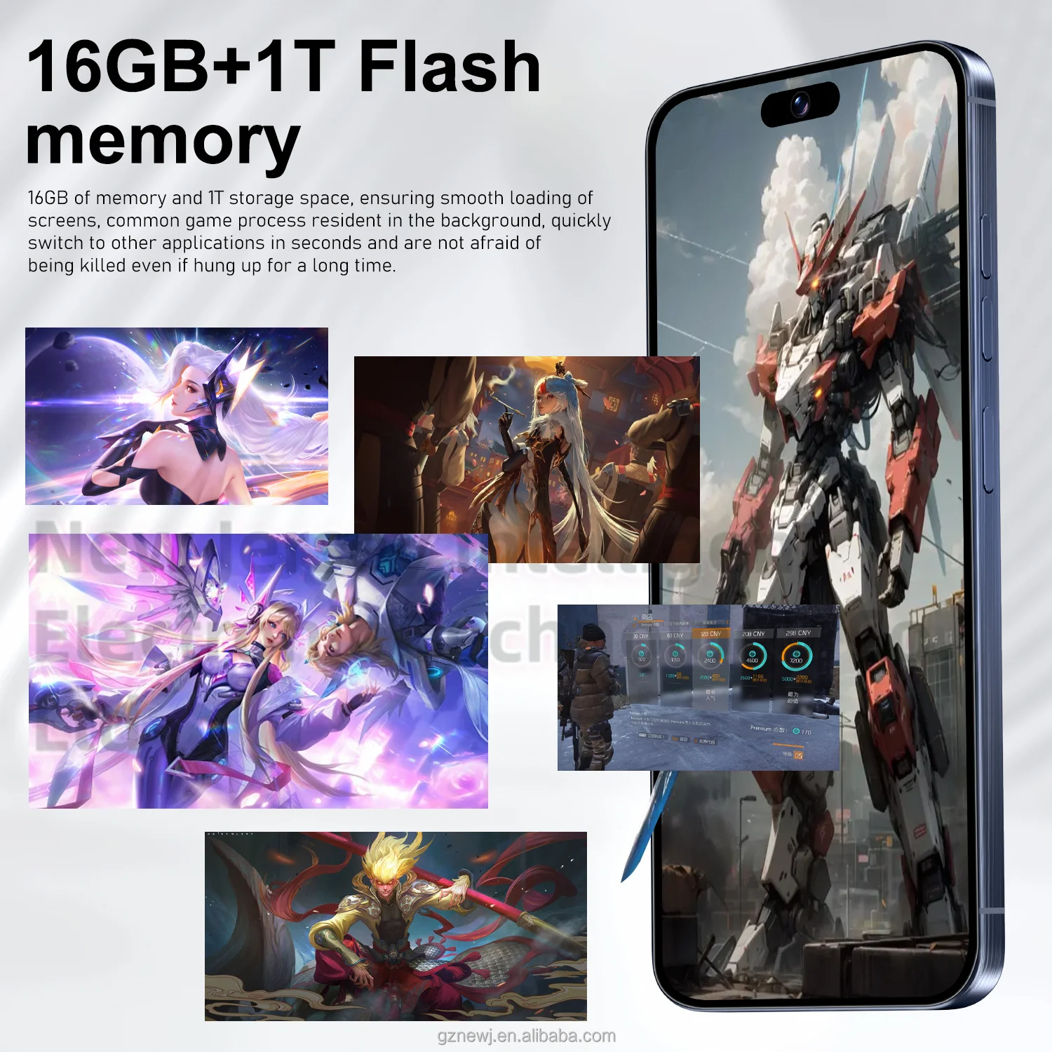 HX-Cellphone 0riginal i16 ProMax 16gb+1tb Smartphone 7.3inch Unlocked Dual Card 5g Phones Android 14.0 Mobile Phones