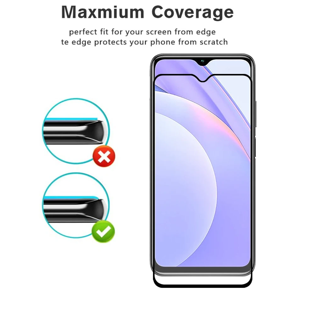 
newest wholesale on stock silk screen tempered glass screen protector for xiaomi redmi 8 8A 9 9A 9C 9T cell phone accessories 