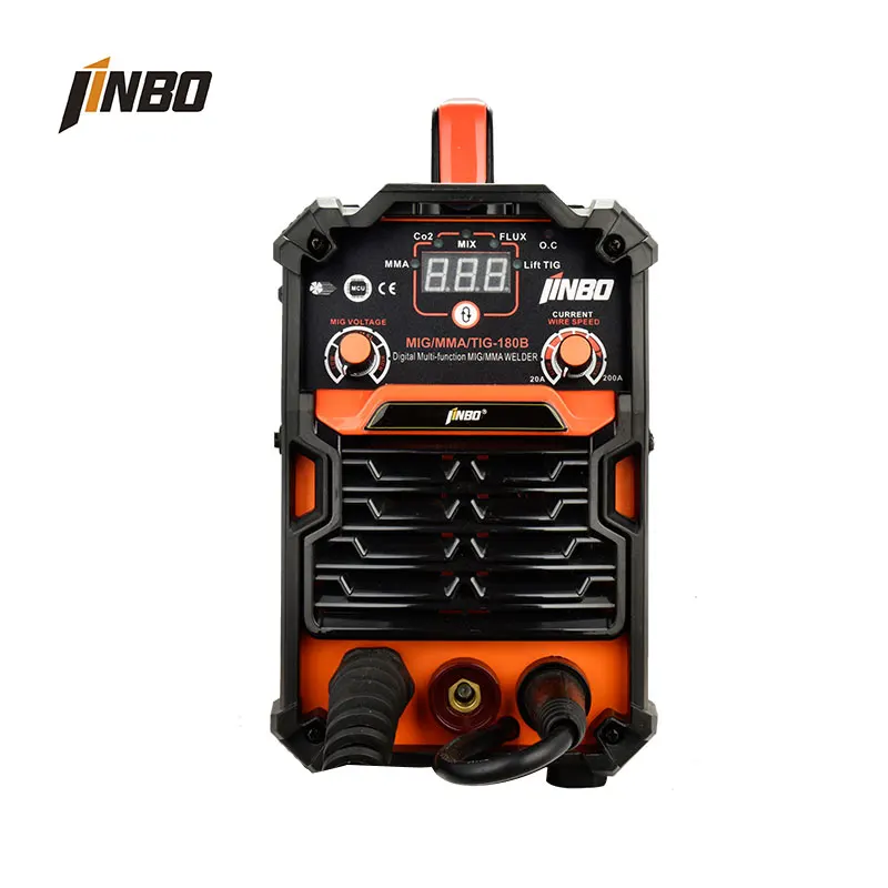 JINBO 220V Mig welder Other arc welders 180 amp MIG/TIG/MMA/CO2 DC FLUX WIRE inverter spot mig welders for sale