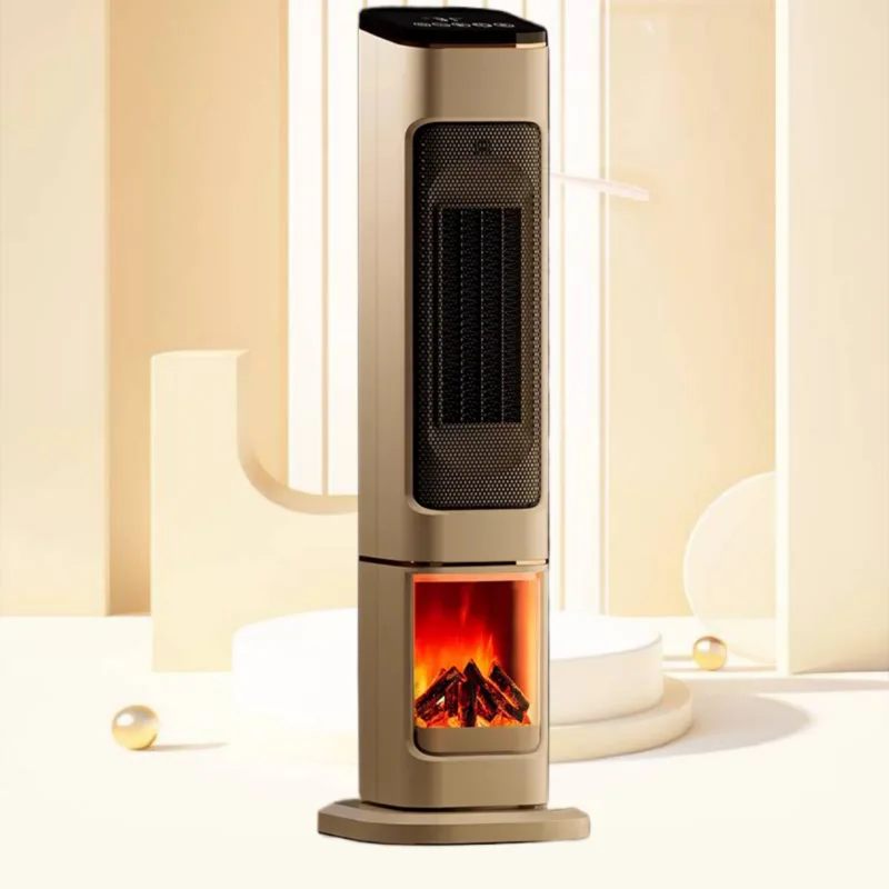 FIEEMOO 2000W Power 12 Hours Timer Function Portable PTC Ceramic electric Tower Fan Heater with 3D Flame effect remote control