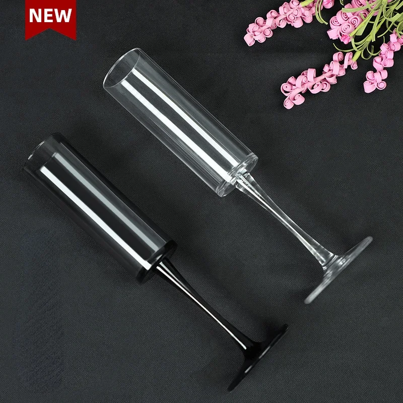 Acrylic champagne glass cocktail red wine glass bar place pc black straight-up acrylic champagne glass