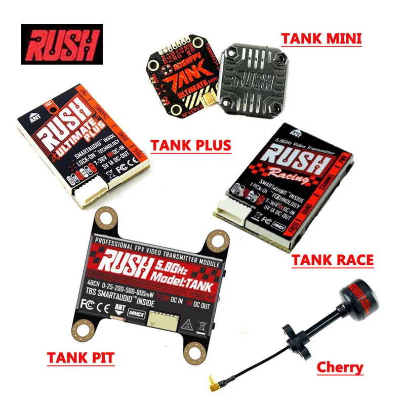 Мини-танк RUSH TANK Plus TANK Racing VTX 48CH 0/25/200/500/800 МВт переключаемый передатчик FPV VTX Антенна для FPV гоночного дрона