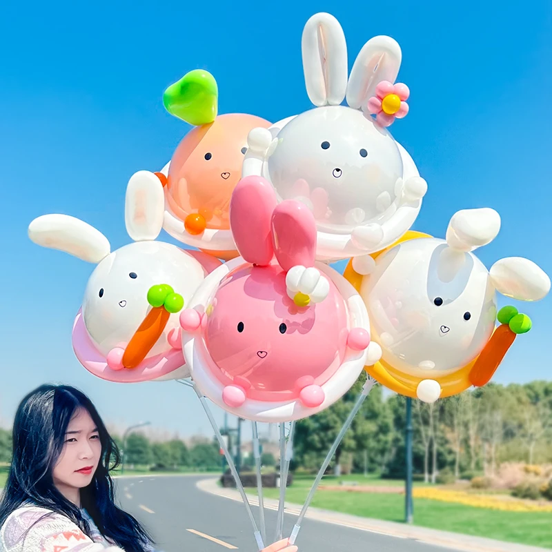 2023 DIY Cartoon Balloon Luminous Christmas Gift Birthday Party Wedding Anime LED Bobo Balloon Stand Birthday Party Decoration