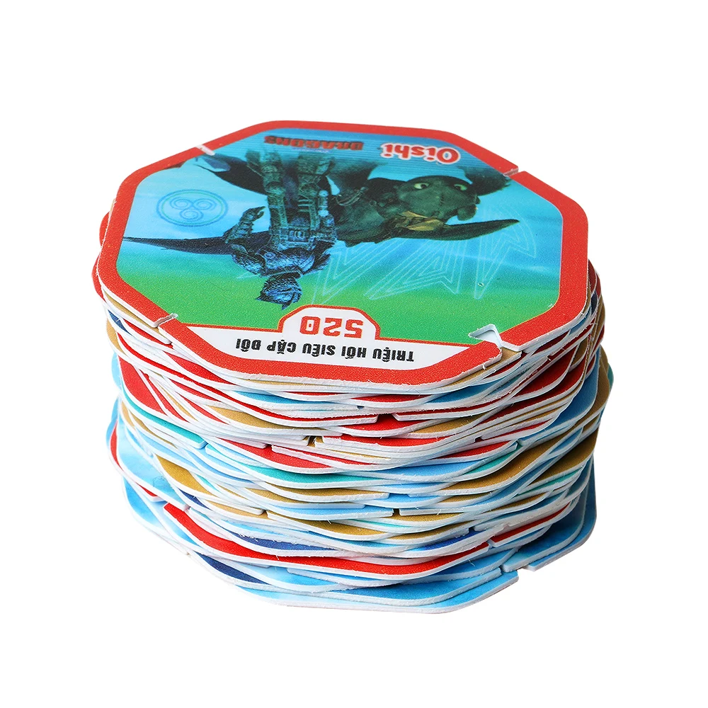 Food Company Promotion plastic cards Tazos Customized Printing  PP tazo card Tazos with Custom Design