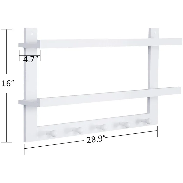 Wooden Wall Shelves Wall Mounted Storage Shelf Bathroom Wall Shelf For Living Room