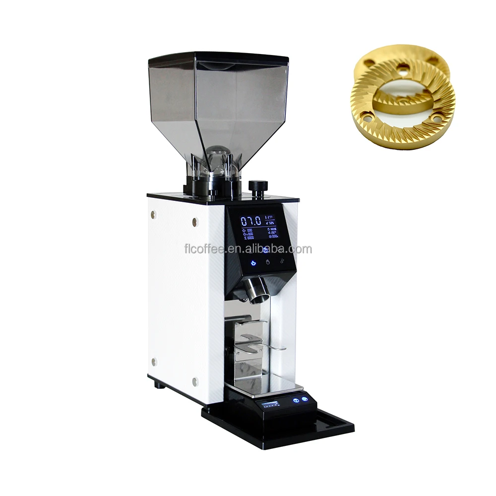 One-touch  Quality Coffee Grinder With Scale Stainless Steel 64mm touch screen coffee grinder