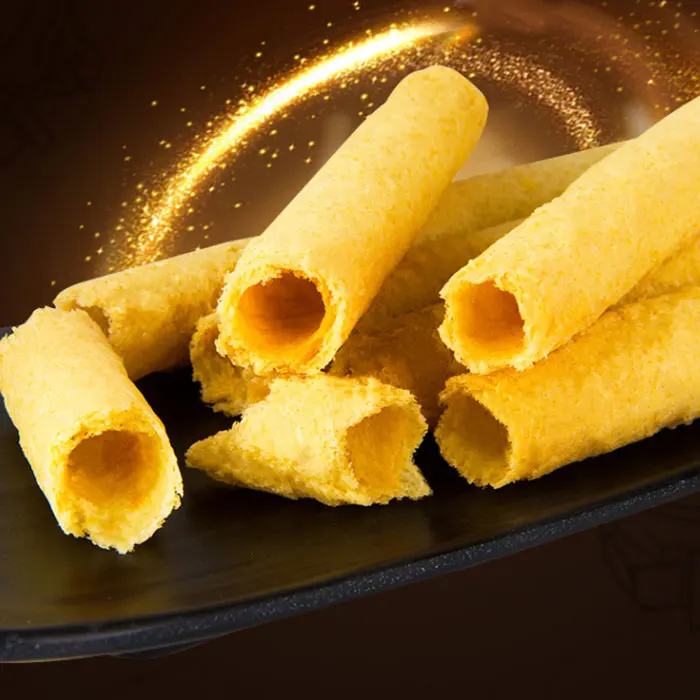 118g Chinese delicious traditional ready to eat foods salted egg yolk flavor barquillos crisp egg roll snacks