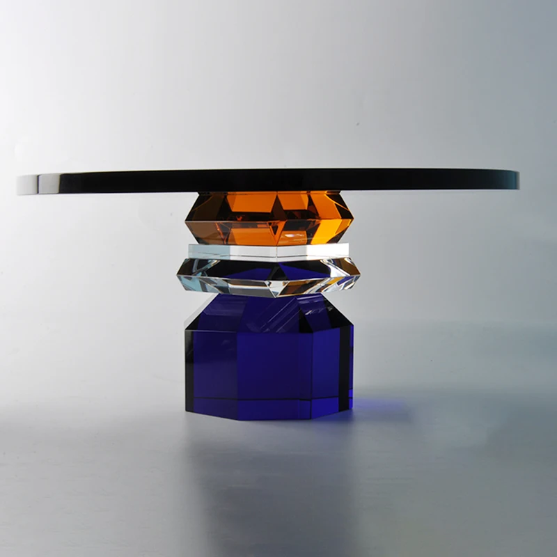 Luxury Creative Home Decor Modern Tabletop Wedding Crystal Cake Stand Cake Plate Dessert Display Stand
