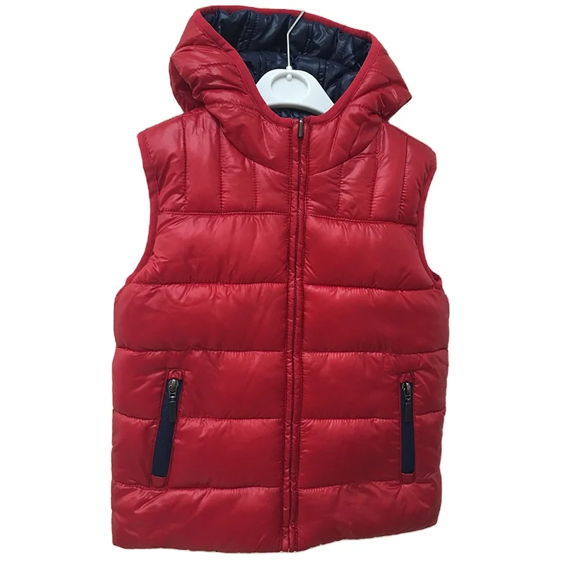 
Sedex Boys and girls warm filled vest children windproof warm both sides can wear vest 