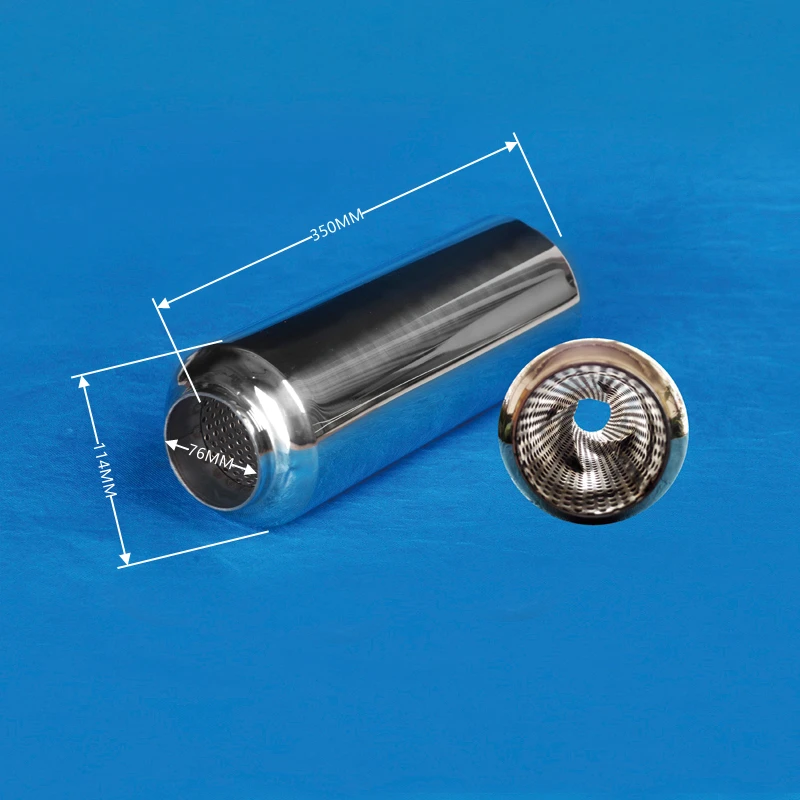 Pickup dirt bike modified stainless steel 114mm vortex mid-section exhaust system muffler exhaust pipe