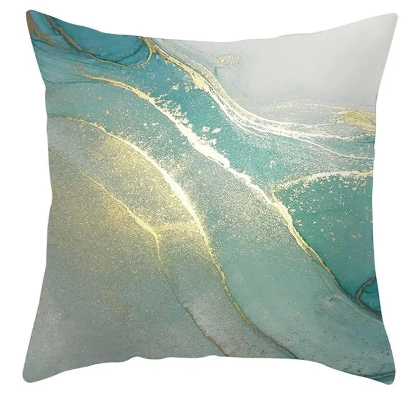 45x45 Geometry Ink Pattern Abstract Pillowcase Nordic Green Decorative Sofa Cushions Throw Pillows Cover