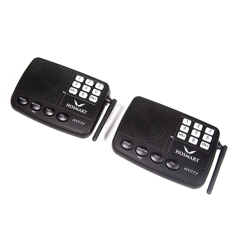 one-way radio iintercom system wireless 7 channel, transmission distance is 1500 ft