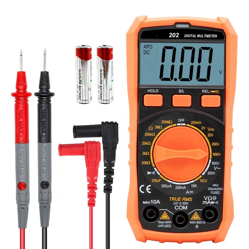 DECCA 202 1999 Counts Professional Pocket Mini Smart True RMS Multimeter Digital Manual Range AC DC 600V 10A MultiMeter digital