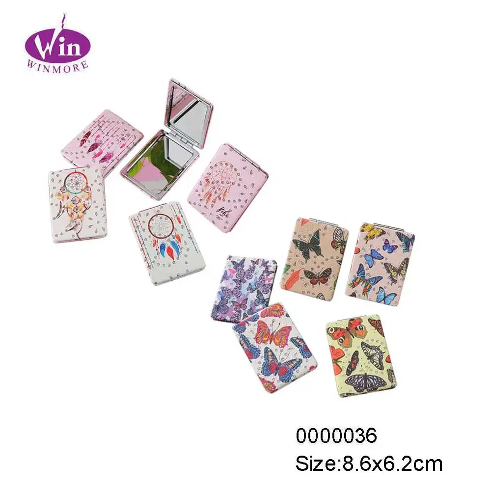 folding cosmetic compact mirror  make up pocket mirror double sides mirror one side magnifying
