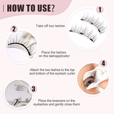 Reusable Real Mink Magnetic Eyelashes No Glue No Eyeliner Cils Magnetiques Naturel 3d mink Magnetic False Eyelashes