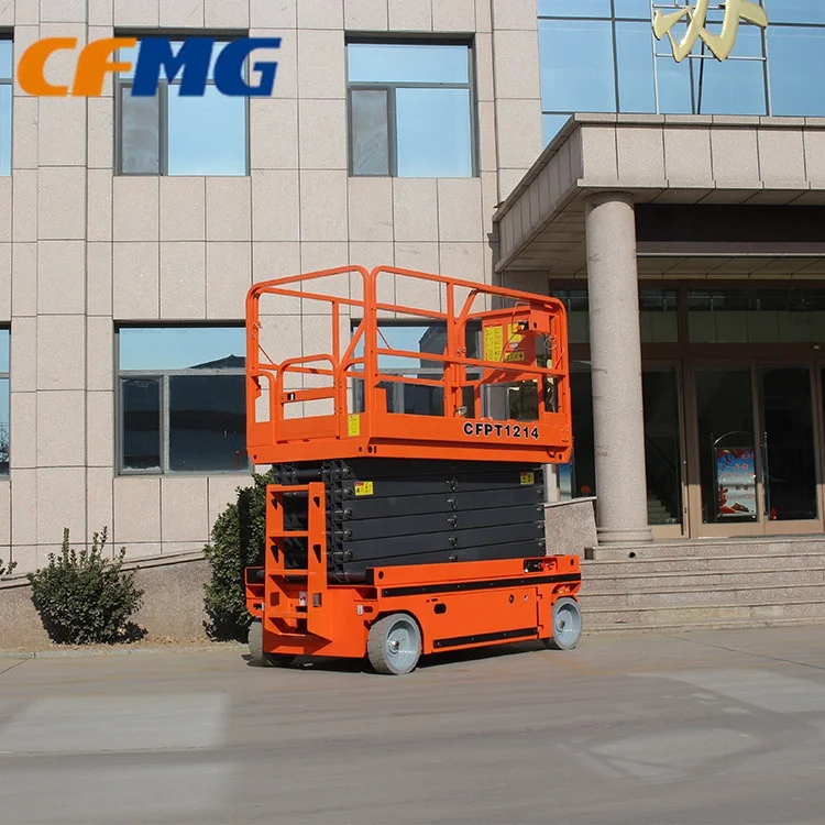 Wheeled Self Propelled scaffold low profile  6-16m mobile electric hydraulic scissor lift platform