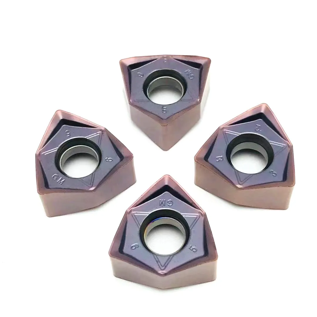 100% original WNMU080608 GM high quality double-sided hexagonal 90 degree right angle fast feed carbide Safety Milling Inserts
