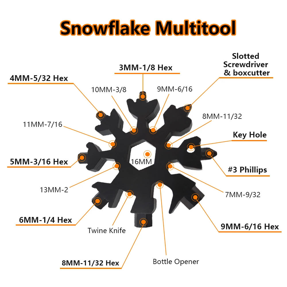 new outdoor snowflakes multitool 20 in 1 snowflake multi tool with bottle opener screwdriver