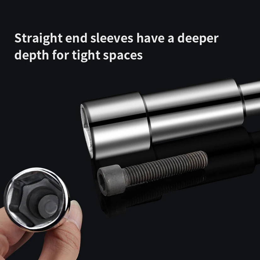 L-Shaped Angled Open Hex 6 point Socket Wrench, Double-Head Elbow for Mechanic Repair Tool