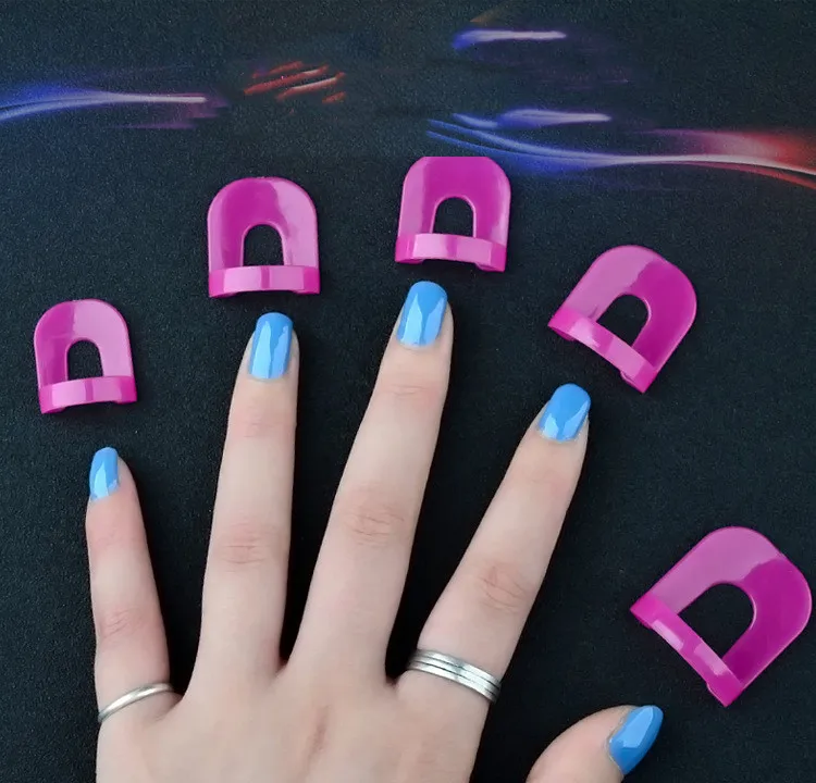 26Pcs/Box Nail Polish Glue Model Clamps Fingernail Edge Gradient Printing French Spill-proof Nail Tool