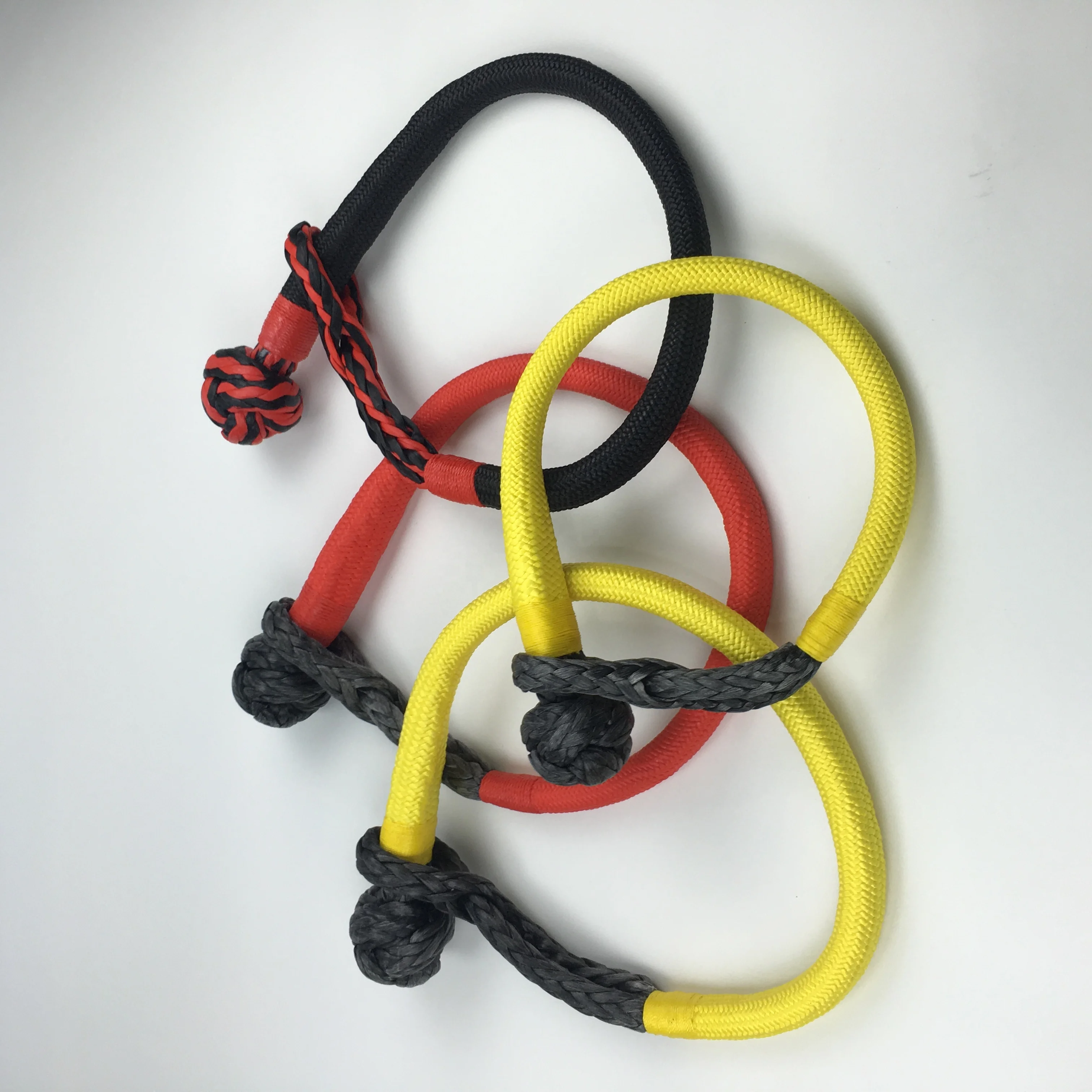 double braided Uhmwpe Towing Soft 14t Strong Strength Shackle For Recovery Winch Rope