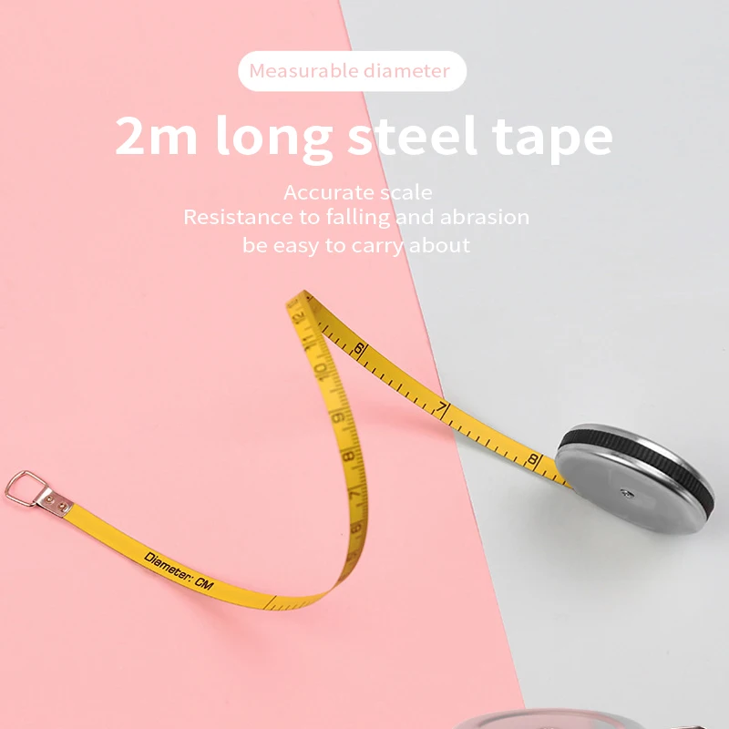 Stainless Steel Small Tape Measure, Mini Retractable Dual Sided 80 Inch/2M Measuring Tape, Silver Measure Tape