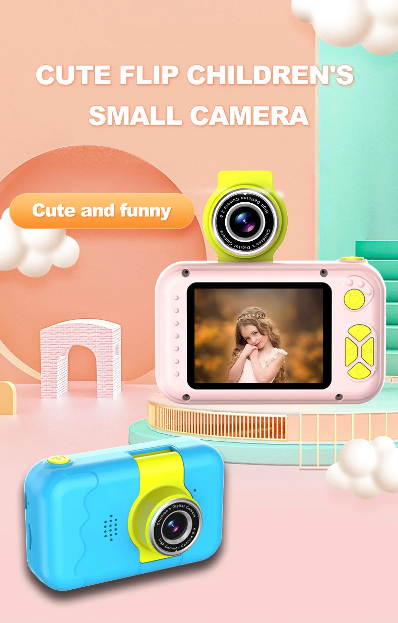 2023 New Design 2.4 inch 4K Kids Digital Mini Camera Toy Children Video Camera Full HD 1080p