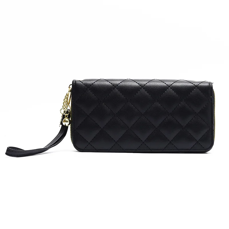 Unisex Fashionable Beautiful Long Zipper Wallet with Thread Pattern Ladies Hand Wallet