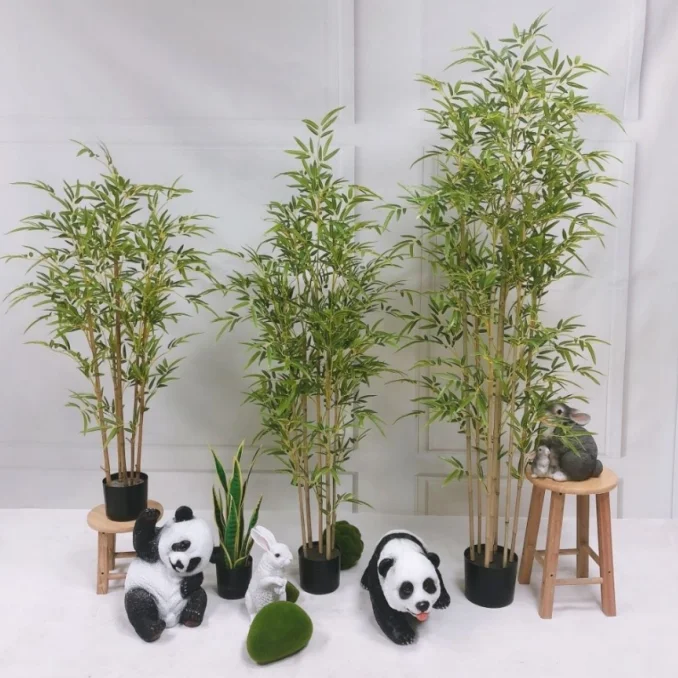 artificial bamboo bonsai plants tree artificial plants plastic outdoor artificial bamboo tree silk fence