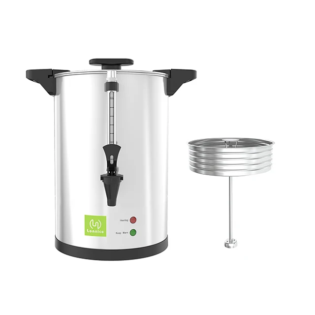 Lonnice Hotel Catering Commercial Electric Water Boiler Stainless Steel Coffee Percolator Stainless Steel Electric Water Urn
