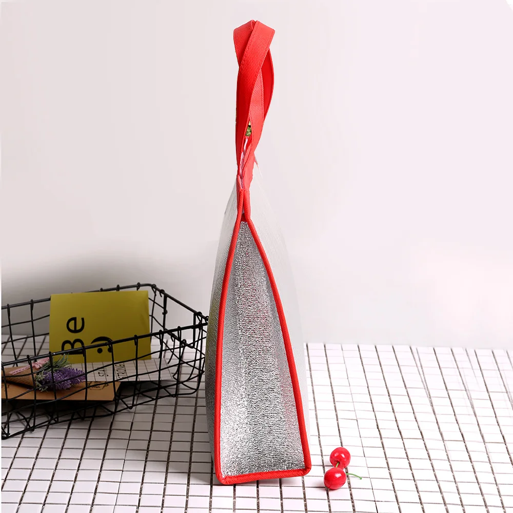 Customized Aluminum Foil Box Large Insulated Thermal Lunch Tote Insulate Cooler Bag Sealing Thermal Cooler Bag