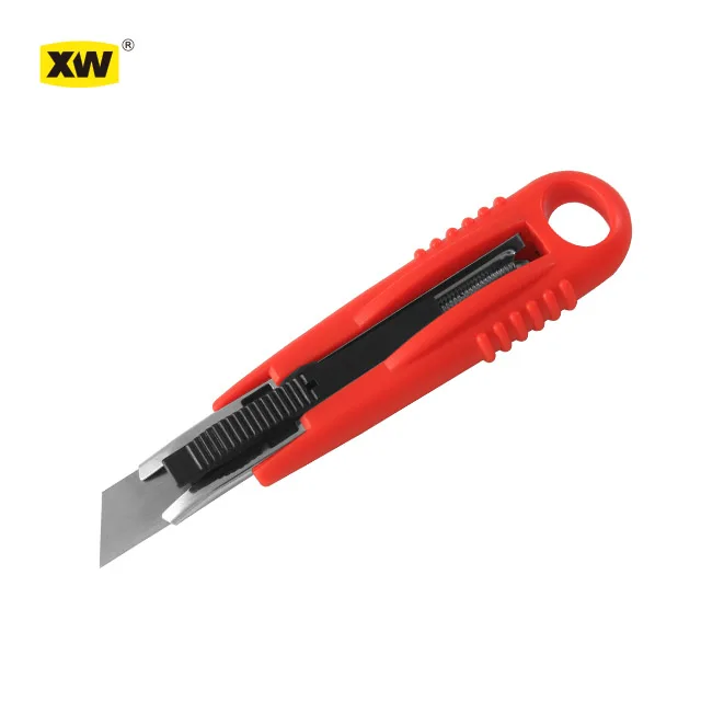 ABS pocket plastic ergonomic handle retractable safety knives