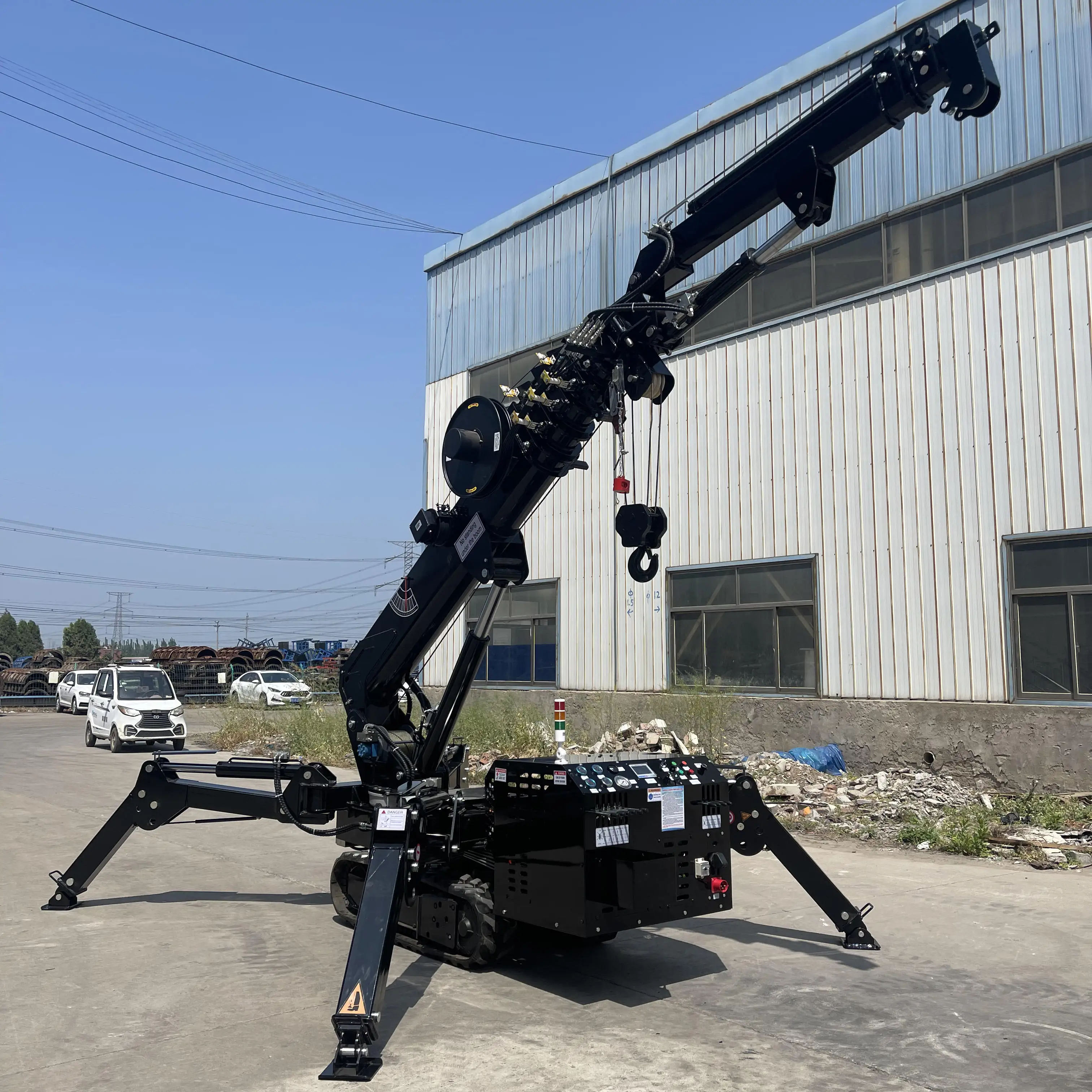 Lifting Eguipment Spider Crane Foot Lift Tables Folding Construction 12 ton full-slewing boom lify Portable Crane for Sale