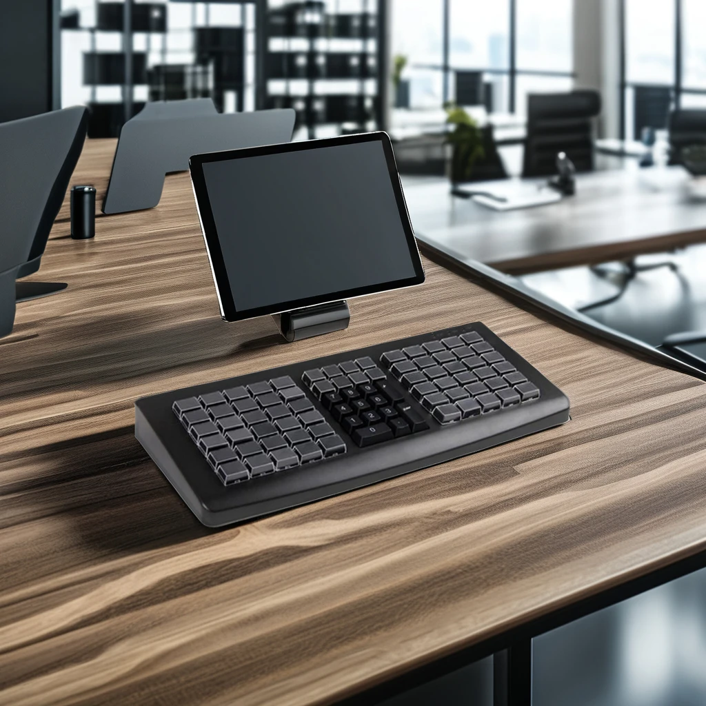 81-Key Full Programmable Cherry MX Magnetic Card Swipe POS Programmable Keyboard with Card Reader