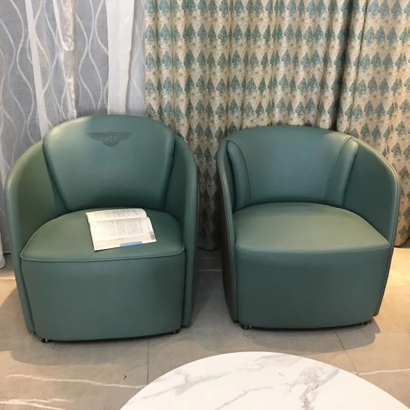 luxury comfortable leisure  metal chair Nordic fabric couch single sofa living room home use