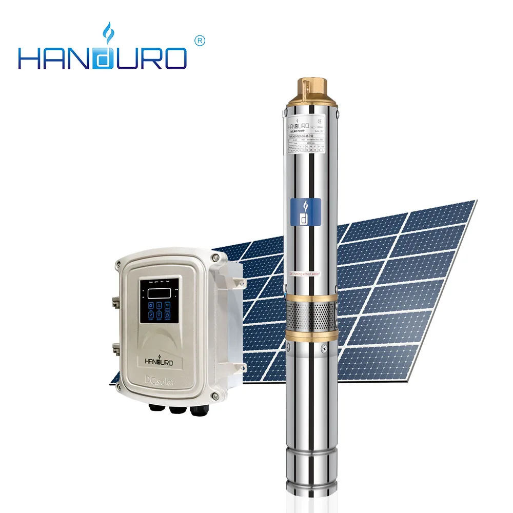 HANDURO silicon on demand solar pump for spray 5000 watt/what kind of submersible pump to use with solar