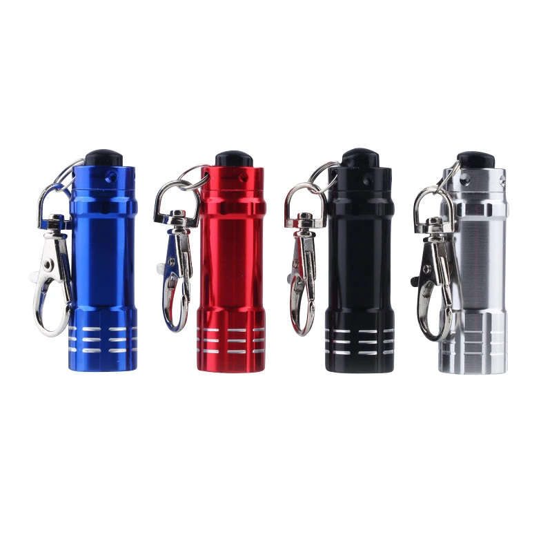 Logo Printing High Quality Aluminum Alloy 3  LED  Portable Small Flashlight Keychain For Home or Office