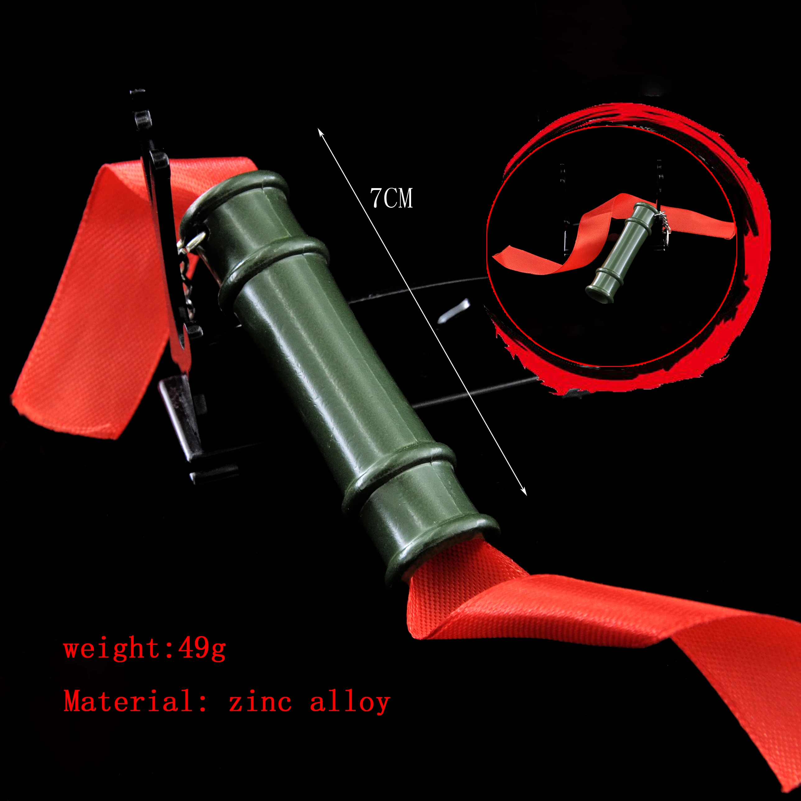 Wholesale Excellent Metal Demon Slayer Kamado Tanjirou Axe Weapon Model with Leather Case