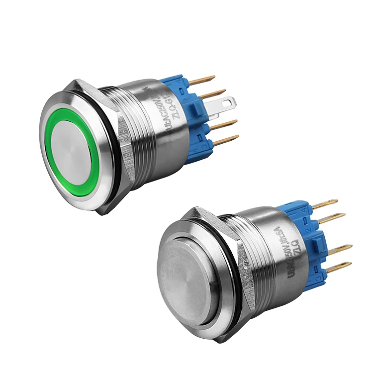 22mm momentary latching Mushroom emergency metal push stop button switch