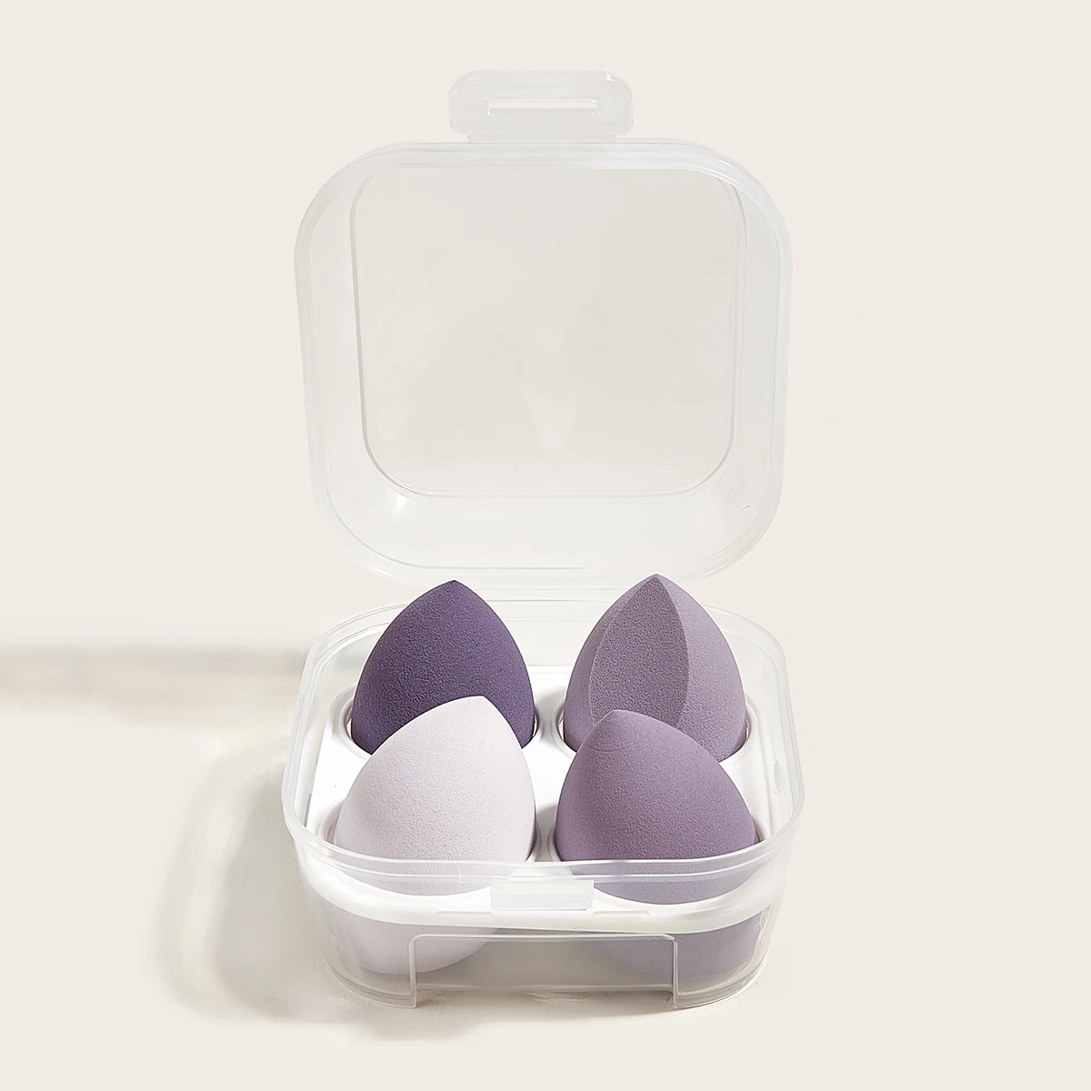 4 pieces / set goose egg beauty packaging purple latex non-stick powder guangzhou beauty egg storage