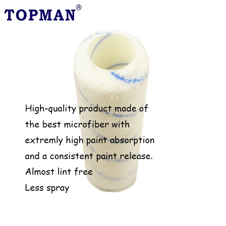 TOPMAN 9 inch Professional refillable wall and delling splatter shield paint roller