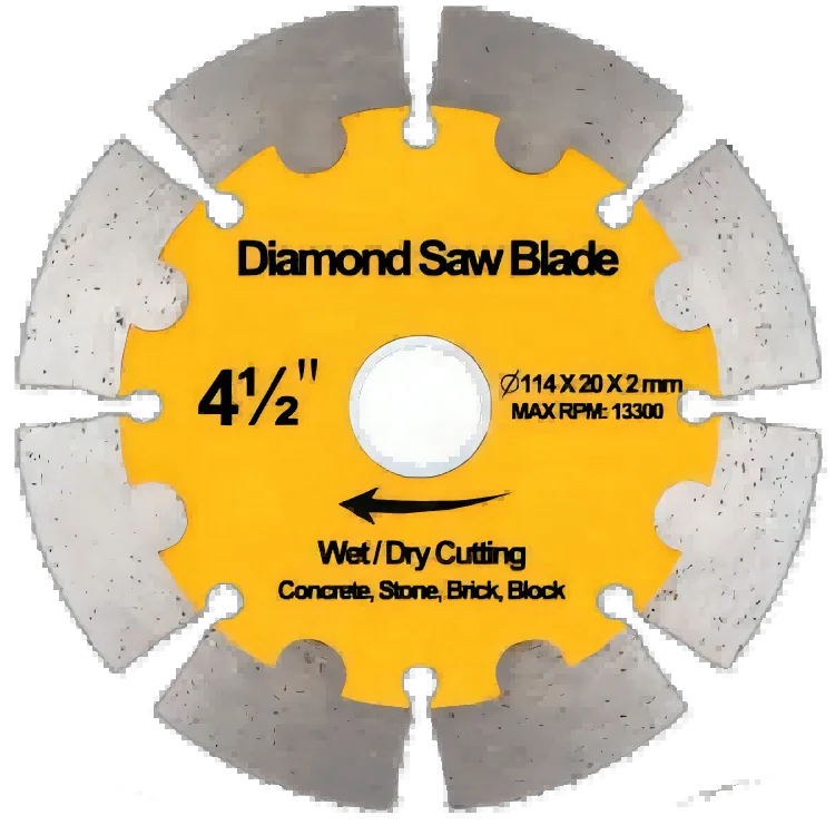 Aron 4.5inch HOT PRESS diamond saw blade for granite stone concrete protection tooth circular saw blade