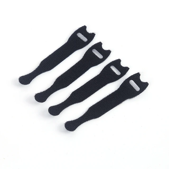 Изготовленный на заказ велюроза кабельные стяжки напечатанный логотип бренда крюк и петля ремешок